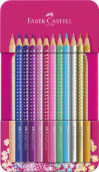 Faber-Castell Set cadou 12 creioane colorate sparkle FABER-CASTELL (FC201737)