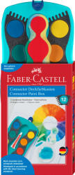 Faber-Castell Acuarele Connector Faber-Castell FC125003, 12 culori, Exterior turcoaz (FC125003)