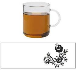 trendglas JENA OFFICE hőálló üveg csésze - FLOWER - piros mintás 400 ml