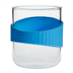 trendglas JENA OFFICE hőálló üveg teáscsésze - S - kék szilikongyűrűvel 0, 4 L