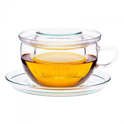 trendglas JENA TEA TIME (G) hőálló üveg teáscsésze, kiegészítőkkel 0, 3 L
