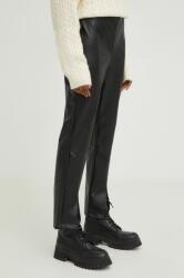 Answear Lab nadrág női, fekete, magas derekú testhezálló - fekete L - answear - 10 185 Ft