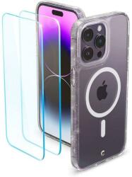 Spigen iPhone 14 Pro Max Spigen Cyrill Shine MagSafe-kompatibilis Glitter Clear tok és 2db üvegfólia (ACS04875)