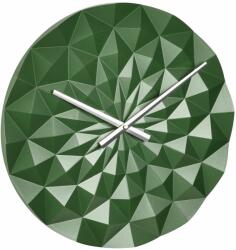 TFA Ceas geometric de precizie, analog, de perete, creat de designer, model DIAMOND, verde metalic, TFA 60.3063. 04 (MCABI-60.3063.04)