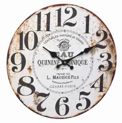 TFA Ceas decorativ din MDF cu cifre Romane, Model Vintage, Diametru 33.8 cm, Multicolor (MCABI-60.3045.10)
