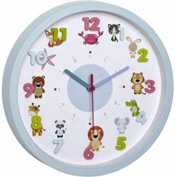 TFA Ceas de perete pentru copii, silentios, cu animale si cifre 3D, TFA Little Animals 60.3051. 14 (MCABI-60.3051.14)