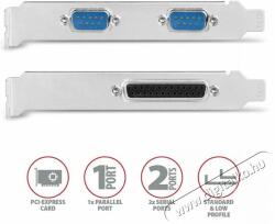 AXAGON PCEA-PSN 1 db párhuzamos portos 2 db soros portos 1 sávos PCI-Express kártya - digitalko