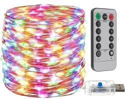 MH Protect Karácsonyi fényfüzér, USB 300 LED, színes
