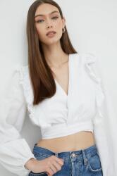GUESS bluza din in femei, culoarea alb, modelator 9BYY-BUD01M_00X