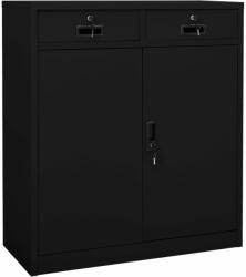 vidaXL Dulap de birou, negru, 90x40x102 cm, oțel (336411) - comfy
