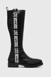 Love Moschino cizme femei, culoarea negru, cu toc plat 9BYY-OBD2AC_99X