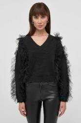 Silvian Heach pulover din amestec de lana femei, culoarea negru, MBYY-SWD02E_99X