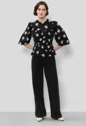 IVY & OAK bluza din bumbac femei, culoarea negru, modelator 9BYY-BDD026_99A