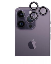 Glass PRO Set 3 protectii sticla camera foto HOFI CamRing compatibil cu iPhone 14 Pro / 14 Pro Max Purple (9490713928493)