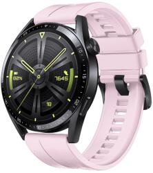 Curea silicon Strap One compatibila cu Huawei Watch GT 3 46mm Pink (9145576255605)