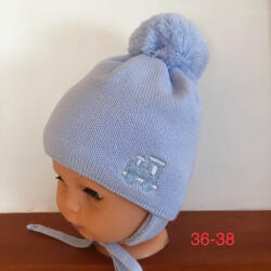  Minimanó téli kötött sapka (36-38) - kék mozdony