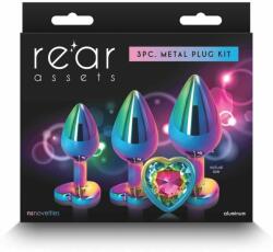 Fenékdugó összeállítás Rear assets trainer kit multicolor rainbow heart plug készlet