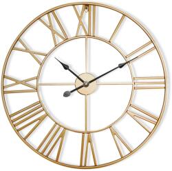 Casa Chic Queensway 80, falióra, fémkeret, csendes, Ø 76 cm (ANTIC-CLOCK-80-GLD)