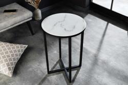 LuxD Design oldalsó asztal Latrisha 40 cm fehér - márvány utánzata