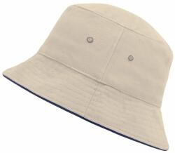 Myrtle Beach Pamut kalap MB012 - Természetes / sötétkék | S/M (MB012-90338)