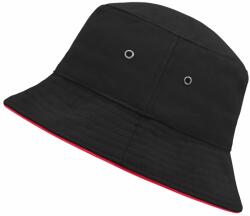 Myrtle Beach Pălărie din bumbac MB012 - Neagră / roșie | S/M (MB012-90334)