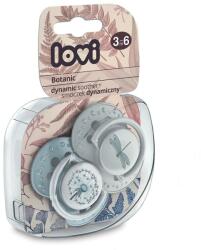 LOVI Dinamikus nyugtató cumi 2db (3-6 hónap) Botanic - Blue