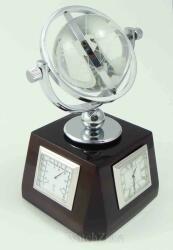  Ceas de birou cu glob cristal, termometru si higrometru (WZ1570)