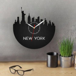 3gifts Ceas din lemn gravat NEW YORK