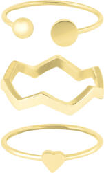Troli Set de inele din oțel placate cu aur 58 mm