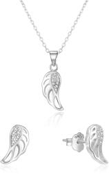 Beneto Set de bijuterii din argint aripi de înger AGSET64RL (colier, cercei)