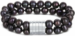 JwL Luxury Pearls Brațară dublă din perle negre adevarate JL0599