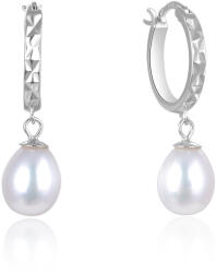 Beneto Cercei eleganți din argint cu perle reale AGUC2675P