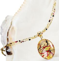 Lampglas Colier elegant pentru femei My Roots cu perla Lampglas cu aur de 24 de carate NP15