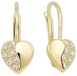 Brilio Cercei de aur în formă de inimă cu cristale 239 001 00880