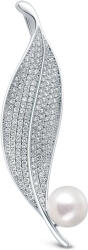 JwL Luxury Pearls Broșă de perle strălucitoare frunza 2in1 JL0701