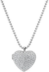 Hot Diamonds Colier de argint cu inimă cu amintiri de diamant Locket DP770