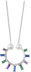Silver Cat Colier dama cu zirconii și perle SC349