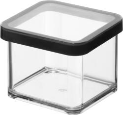 Rotho Cutie depozitare plastic patrata transparenta cu capac negru Rotho Loft 0.5 L (1160308080)