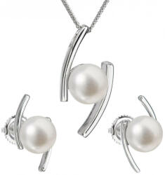 Evolution Group Set de bijuterii din argint cu perle reale Pavona 29039.1 (cercei, lanț, pandantiv)