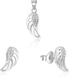Beneto Set de bijuterii din argint aripi de înger AGSET64 / 1L (pandantiv, cercei)