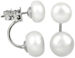 JwL Luxury Pearls Cercei două fețe originali cu perle albe reale JL0287