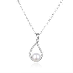 Beneto Colier elegant din argint cu perla reală AGS984 / 47P