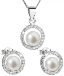Evolution Group Set de argint de lux cu perle autentice Pavon 29023.1