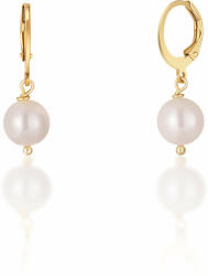 JwL Luxury Pearls Cercei frumoși placați cu aur cu perle albe adevarate JL0678