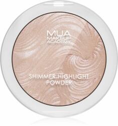 MUA Makeup Academy Shimmer kompakt púderes élénkítő arcra árnyalat Pink Shimmer 8 g