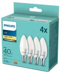 Philips KÉSZLET 4x LED Izzó Philips B35 E14/5W/230V 2700K 8719514313408 (P5242)