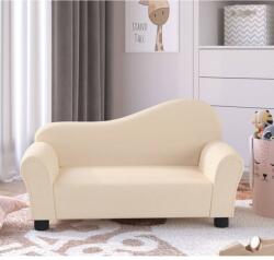 vidaXL Canapea pentru copii, crem, material textil (344160) Canapea