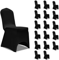 vidaXL Huse de scaun elastice, 18 buc. , negru (3051638)