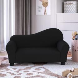 vidaXL Canapea pentru copii, negru, material textil (344158) Canapea