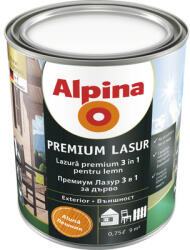 Alpina Lazură premium pentru lemn Alpina alun 0, 75 l